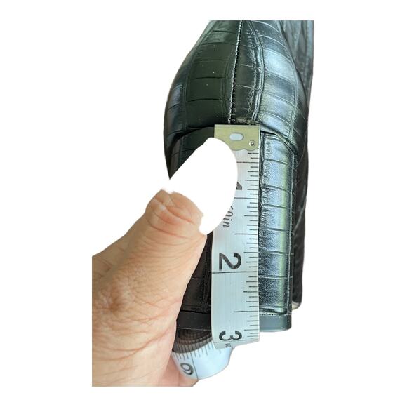 NEW JANE AND THE SHOE Women's Iris Black Faux Leather Square Toe Booties Shoes - Picture 11 of 12